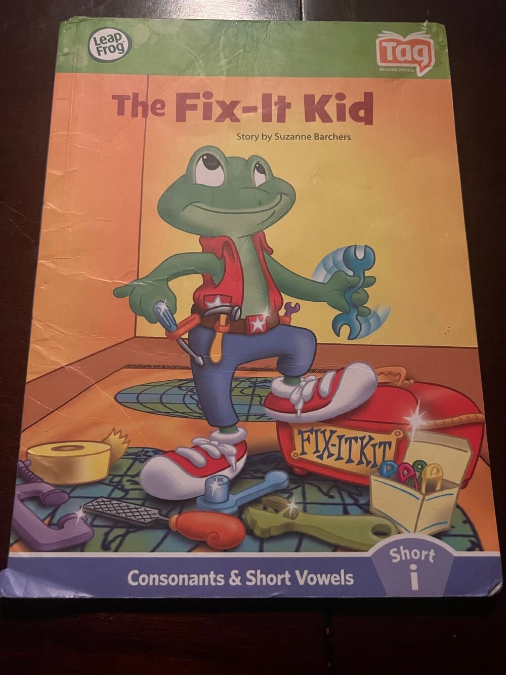 Leap Frog The Fix-It Kid Story Suzanne Barchers Booklet Consonants & Shirt Vowel